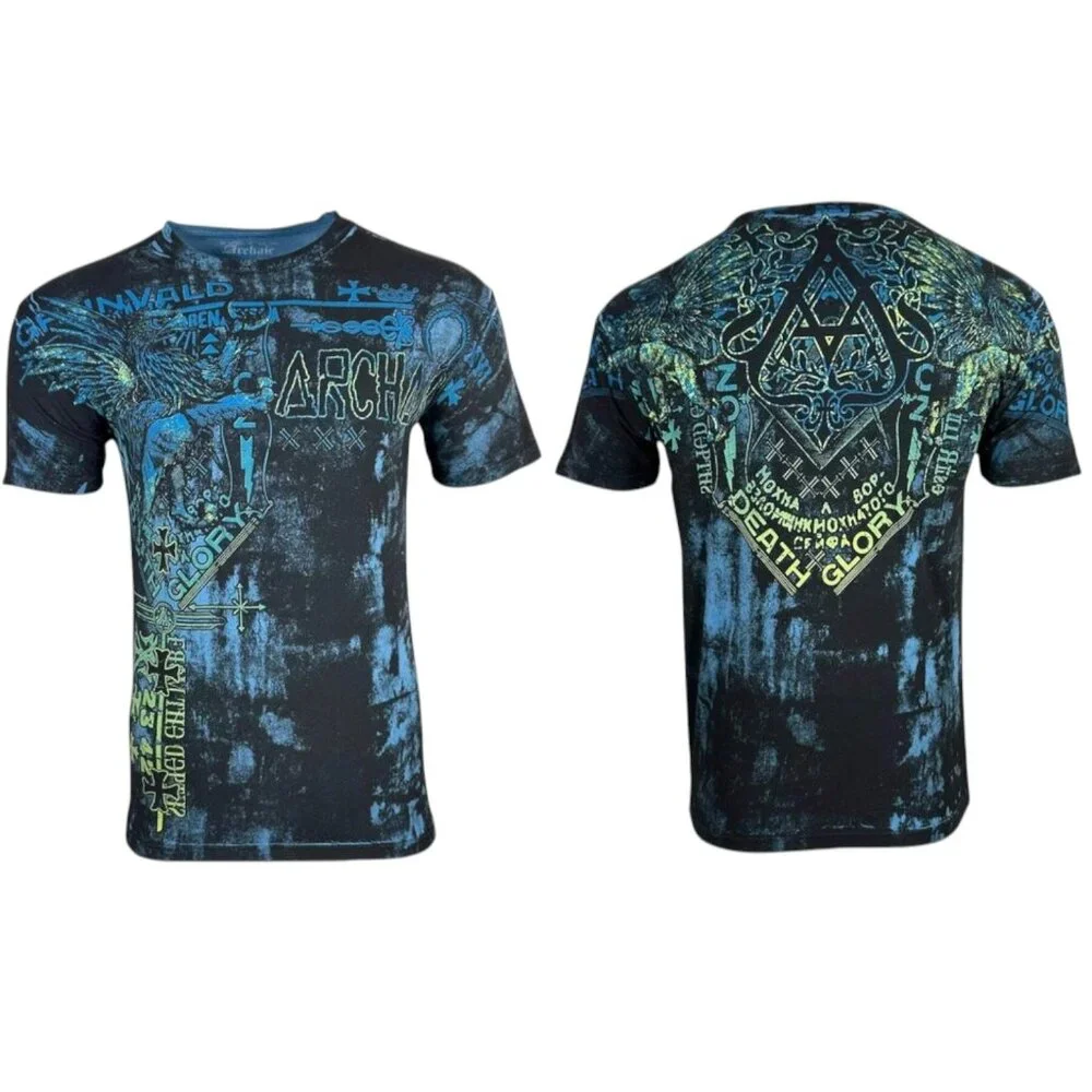 Archaic By Affliction Men's T-shirt Hearth Biker Tattoo S-5XL - Picture 3 of 7